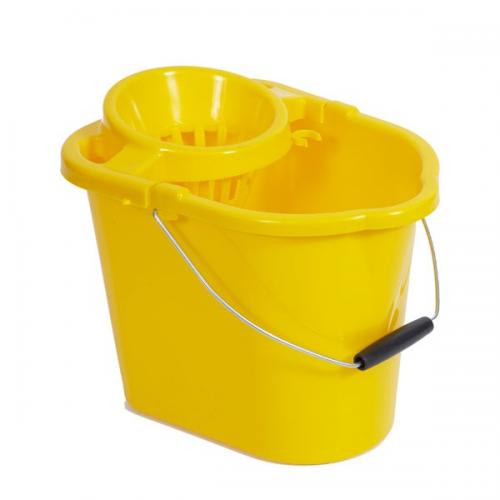 Mop Bucket Plastic 14lt - R/B/Y/G